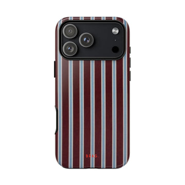 Maroon Lines Tough Phone Case – Shockproof Protective iPhone Cover