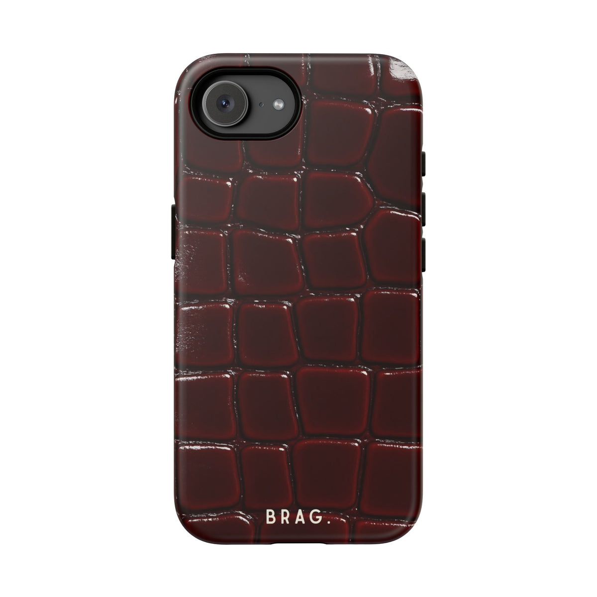 Cherry Leather Tough Phone Case – Shockproof Protective iPhone Cover