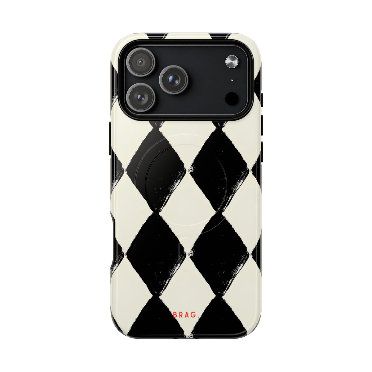 Ivory Harlequin MagSafe Tough Phone Case — Magnetic Protective Cover