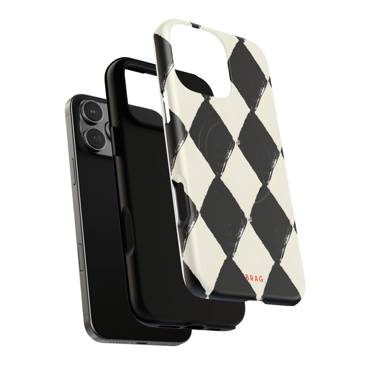 Ivory Harlequin MagSafe Tough Phone Case — Magnetic Protective Cover
