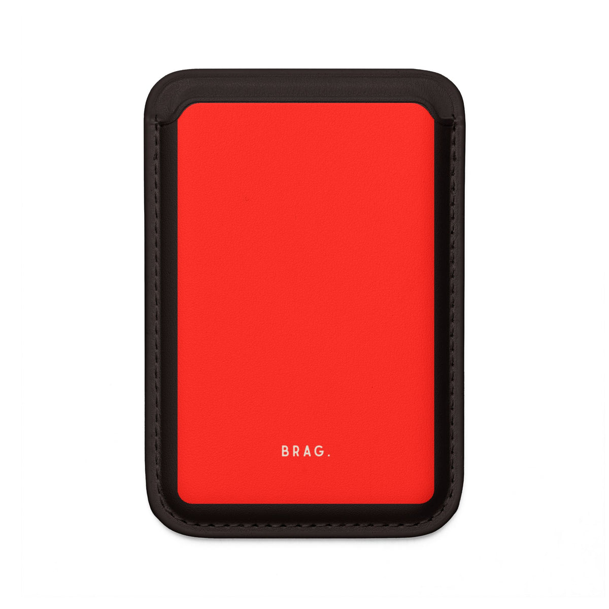 Brag Red MagSafe Vegan Wallet — Slim Phone Card Holder