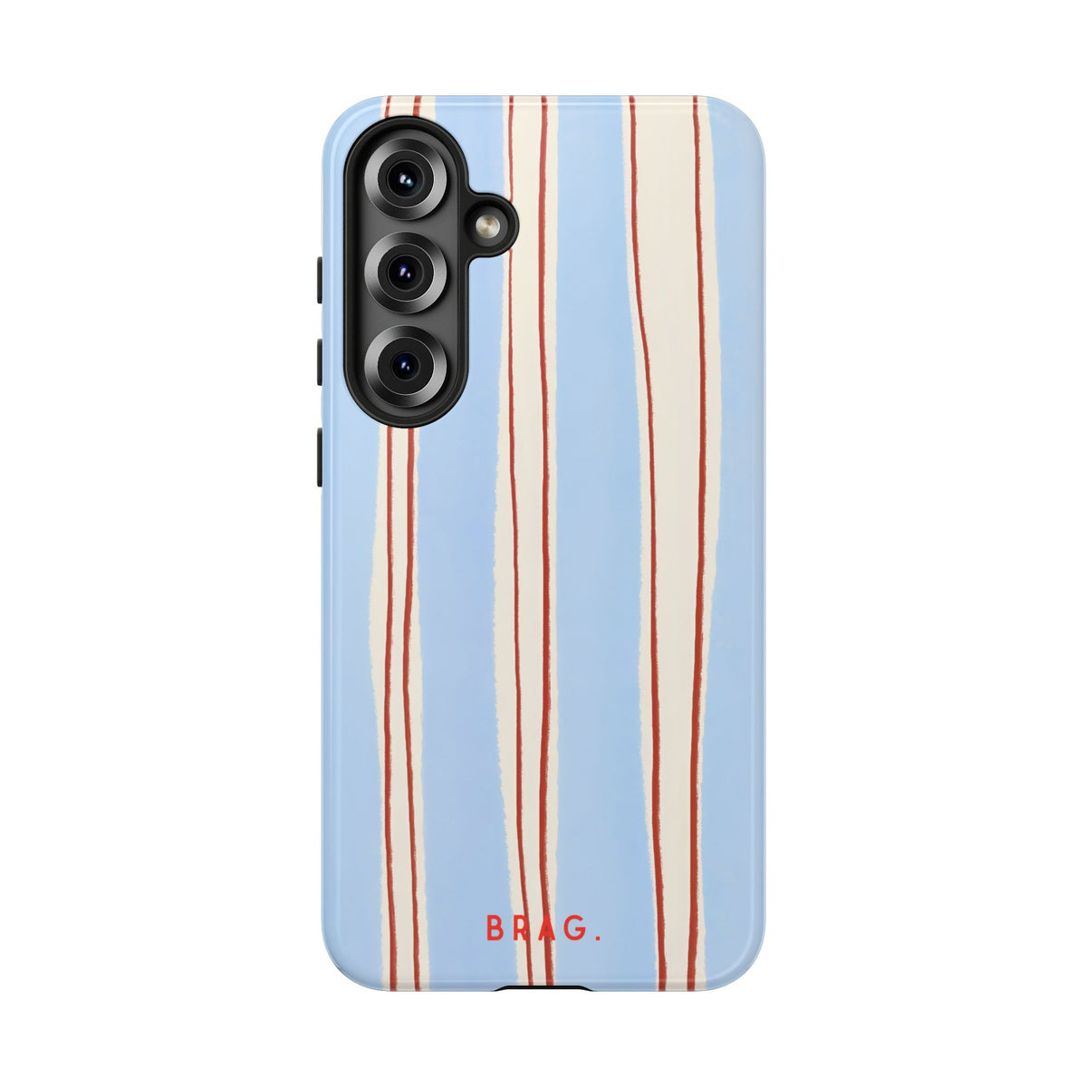 Blue Linen Tough Phone Case – Shockproof Protective iPhone Cover