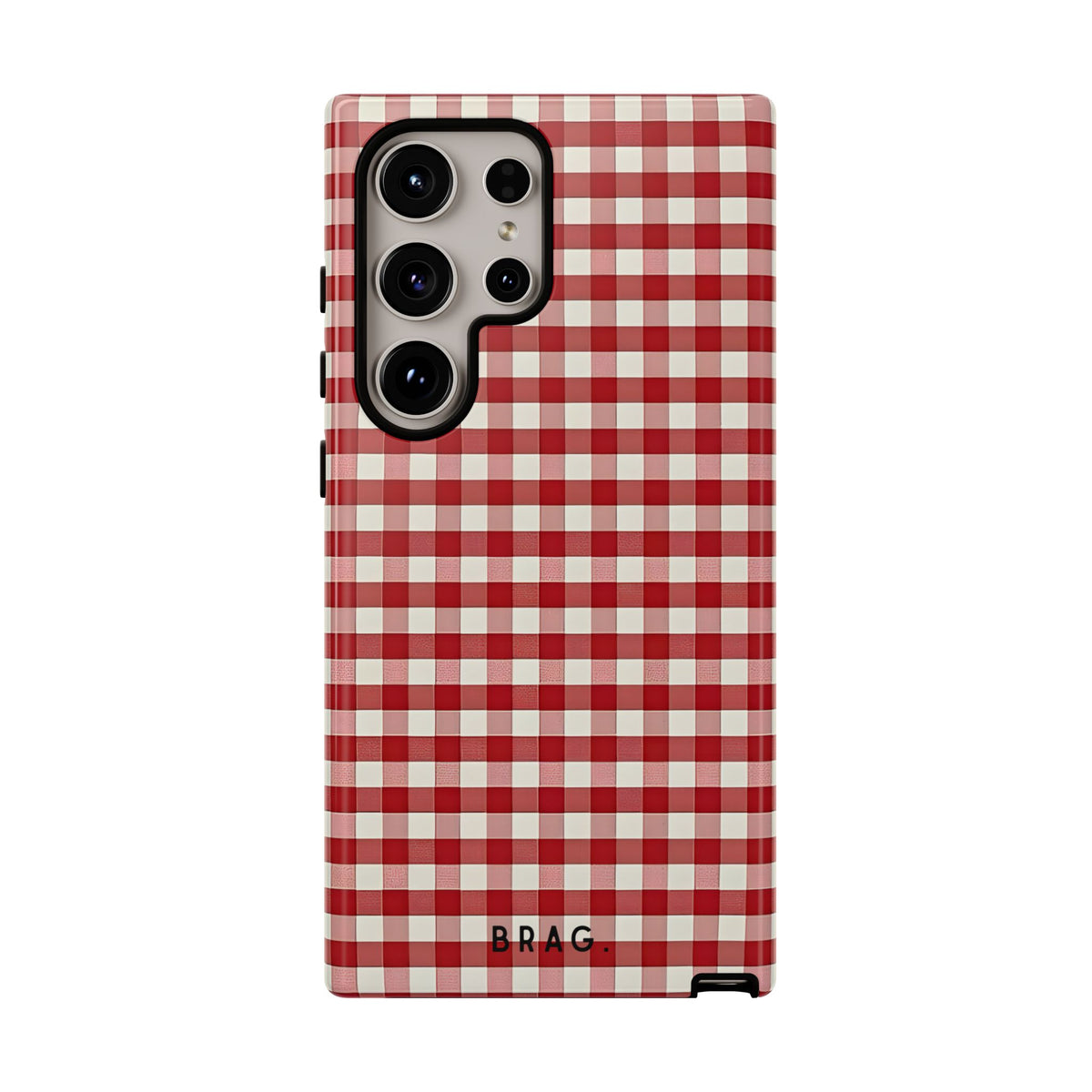 Red Gingham Tough Phone Case – Shockproof Protective iPhone Cover