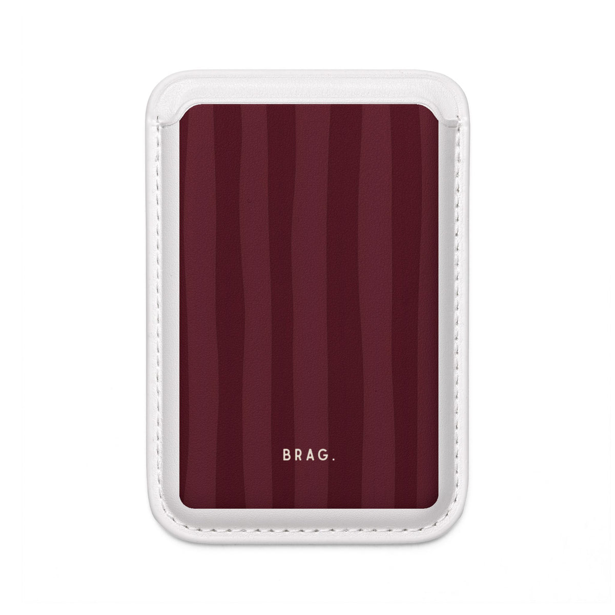 Dark Cherry MagSafe Vegan Wallet — Slim Phone Card Holder
