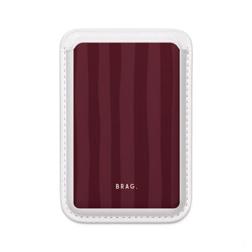 Dark Cherry MagSafe Vegan Wallet — Slim Phone Card Holder