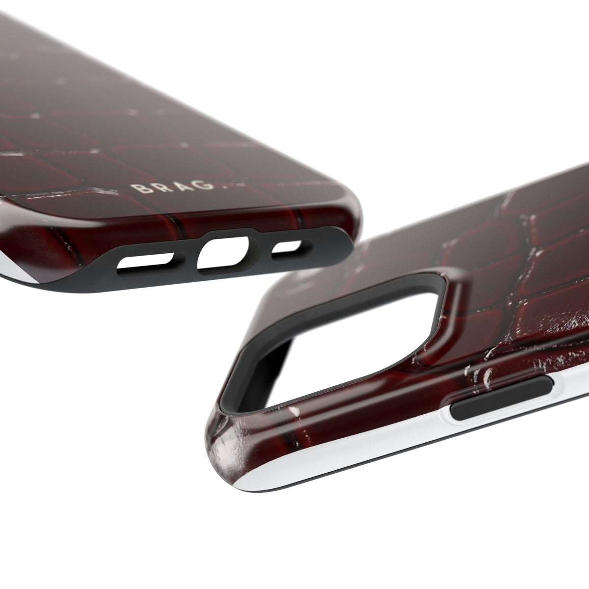 Cherry Leather Magnetic Impact-Resistant Phone Case