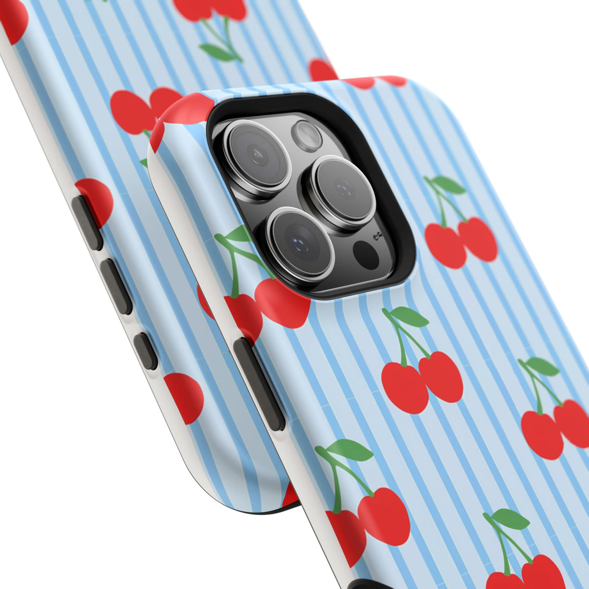 Sunday Market Magnetic Impact Phone Case — Blue Stripe Retro Design