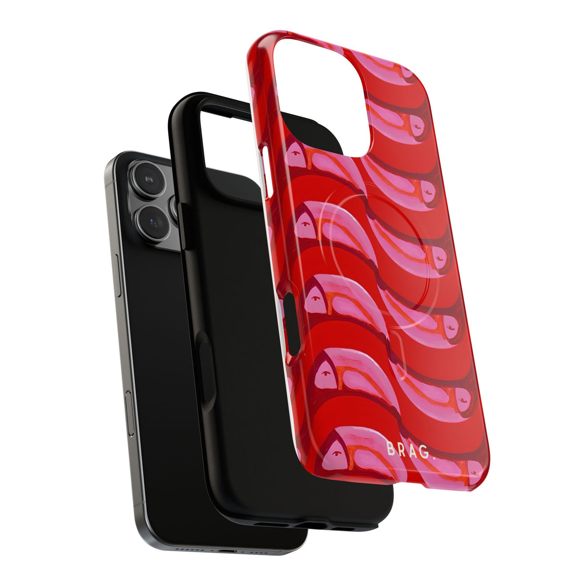 Pink Current MagSafe Tough Phone Case — Magnetic Protective Cover