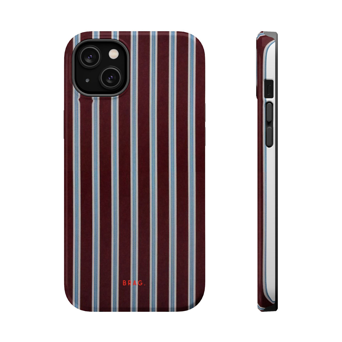 Maroon Lines Magnetic Impact-Resistant Phone Case