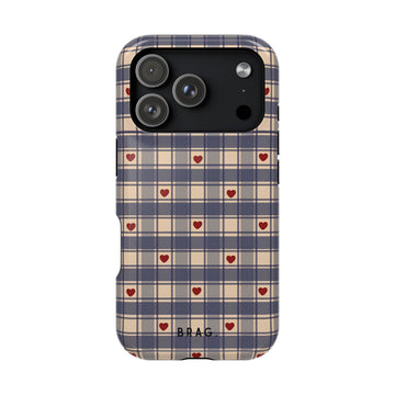 Heart Plaid Magnetic Impact-Resistant Phone Case
