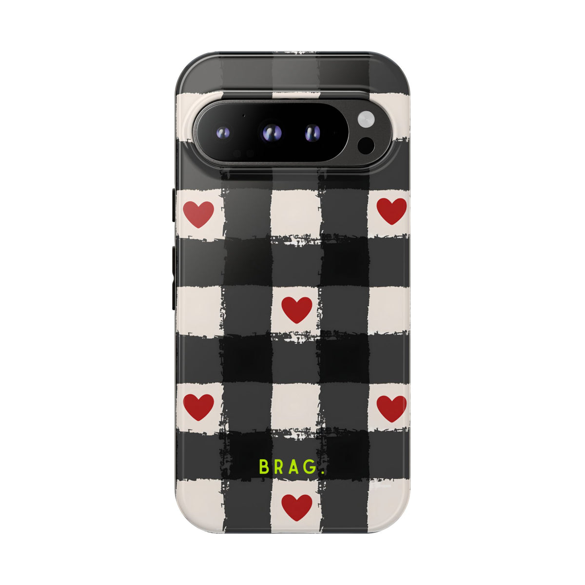 Lucky Heart Tough Phone Case – Shockproof Protective iPhone Cover