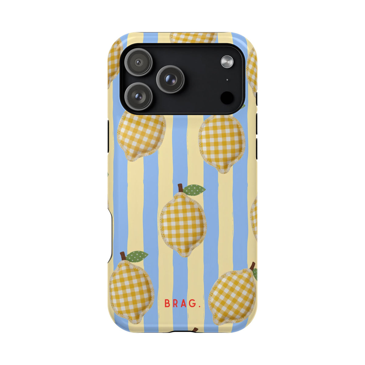 Lemon checks Magnetic Impact-Resistant Phone Case