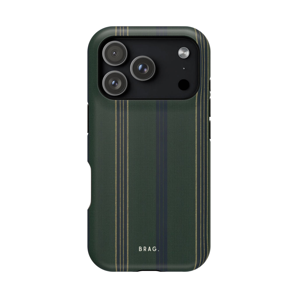 Olive Pinstripe Magnetic Impact-Resistant Phone Case