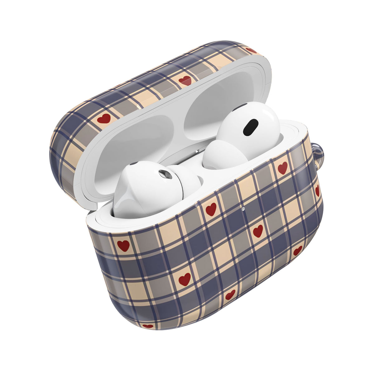 Heart Plaid AirPod Case – Slim Protective Charging Case