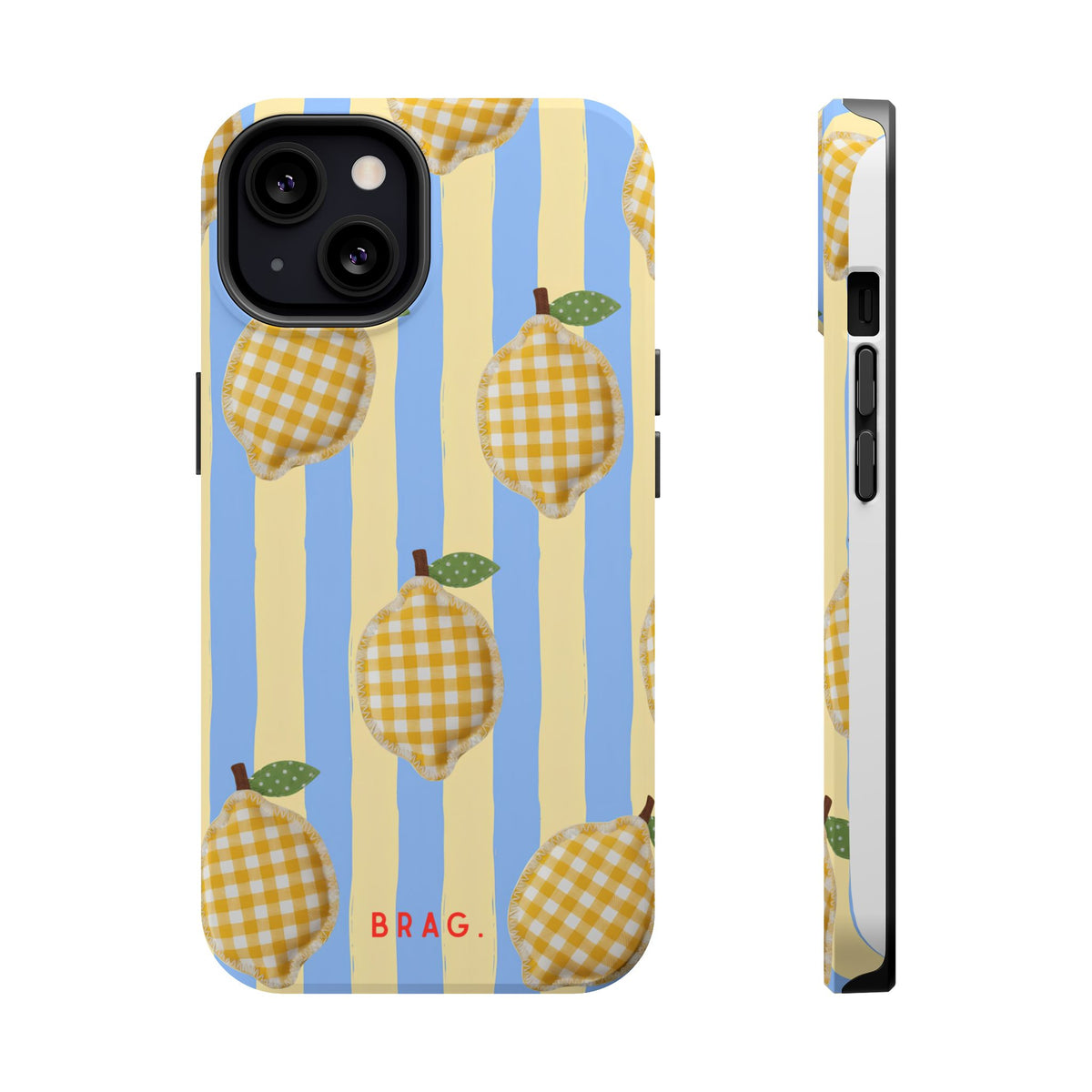 Lemon checks Magnetic Impact-Resistant Phone Case
