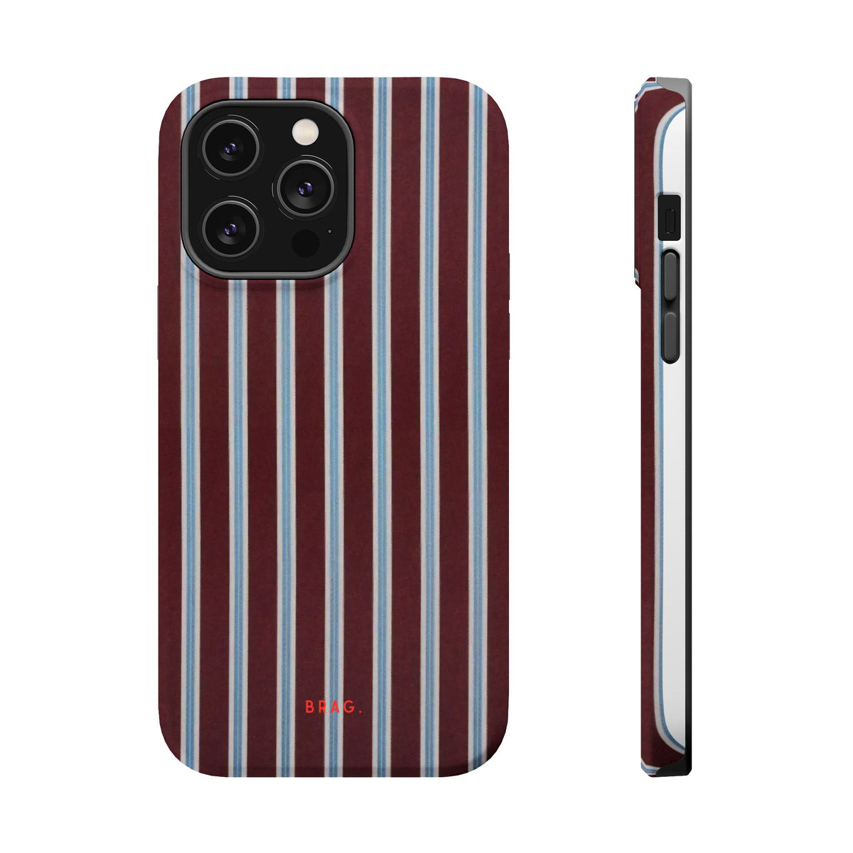 Maroon Lines Magnetic Impact-Resistant Phone Case