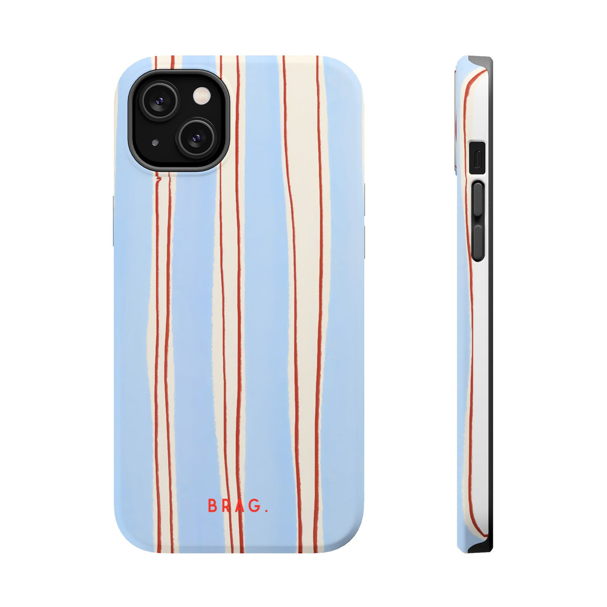 Blue Linen Magnetic Impact-Resistant Phone Case