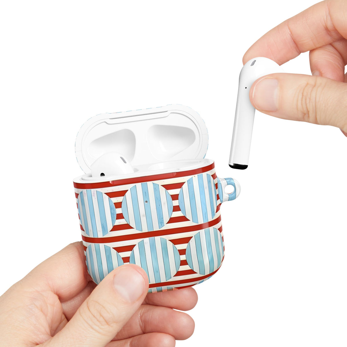 Riviera Stripe AirPod Case – Slim Protective Charging Case