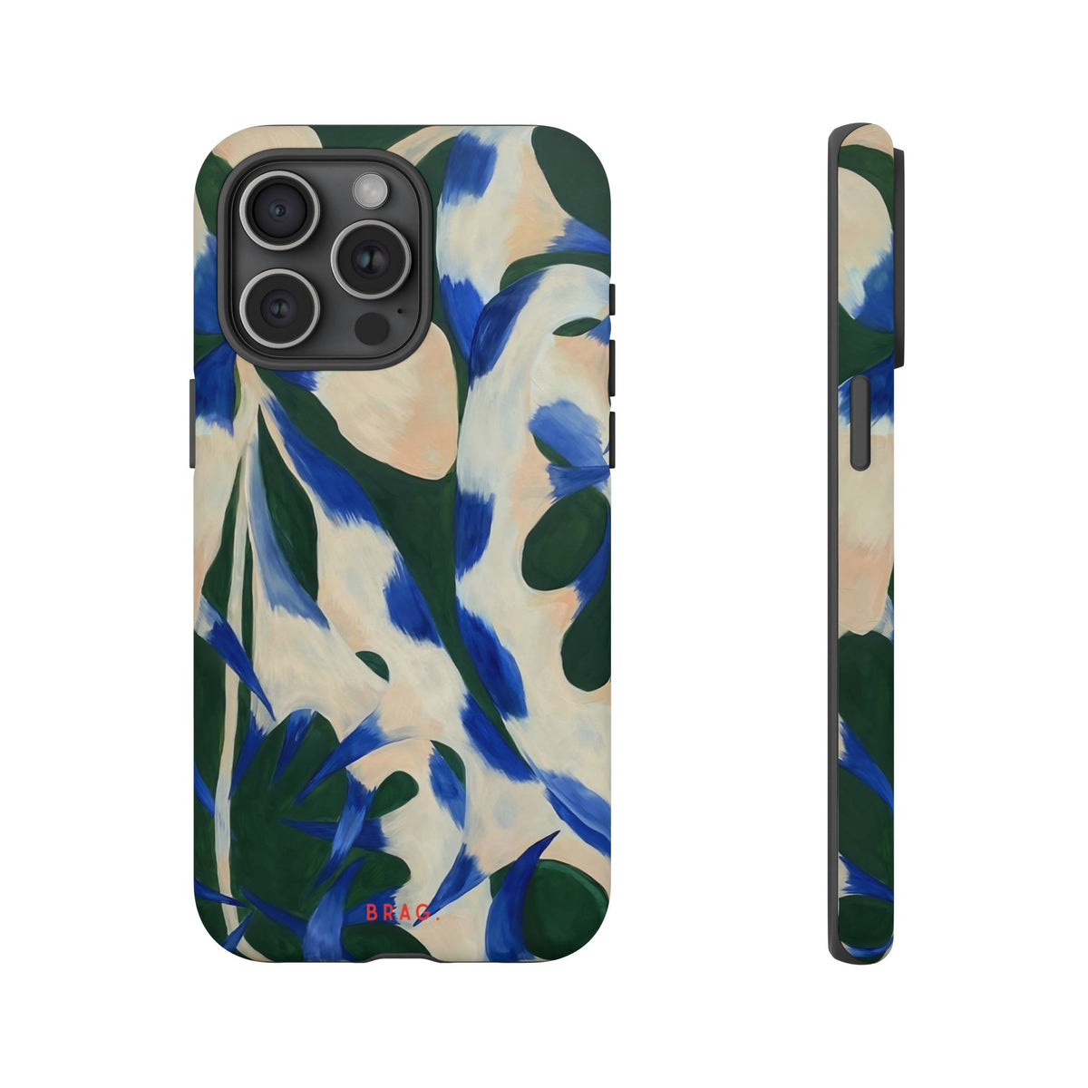 Blue Garden Tough Phone Case – Shockproof Protective iPhone Cover