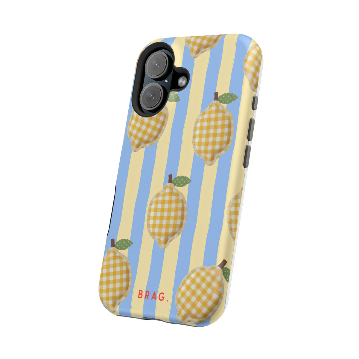 Lemon checks Magnetic Impact-Resistant Phone Case