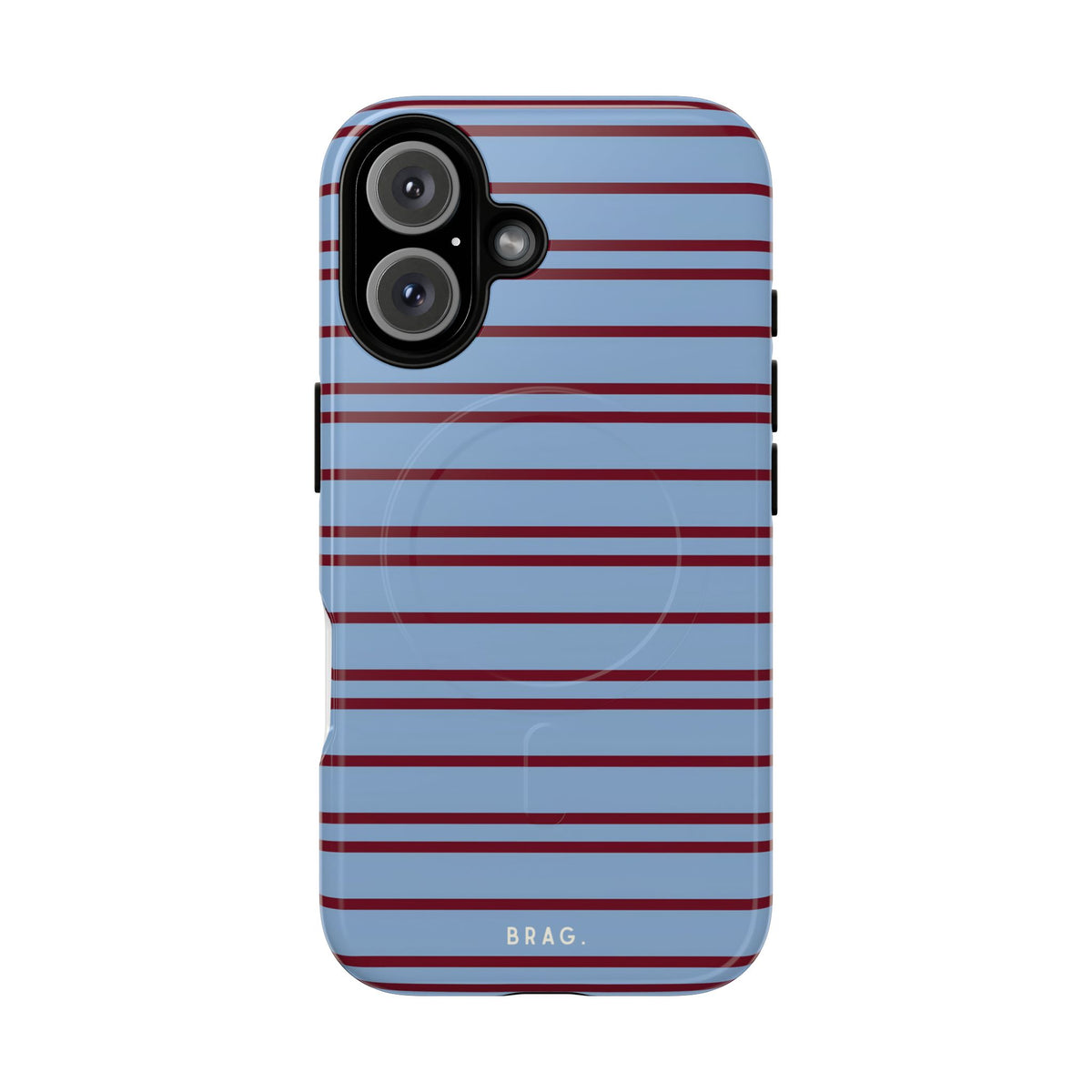 Nautical Stripe MagSafe Tough Phone Case — Magnetic Protective Cover