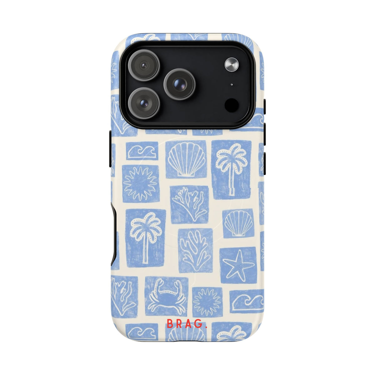 Azure Tiles MagSafe Tough Phone Case — Magnetic Protective Cover