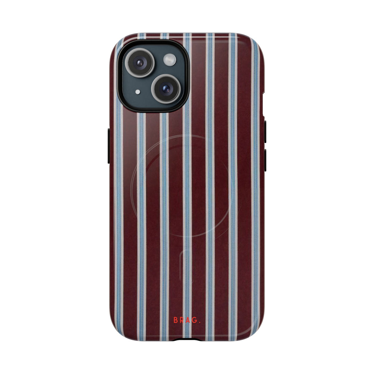 Maroon Lines MagSafe Tough Phone Case — Magnetic Protective Cover