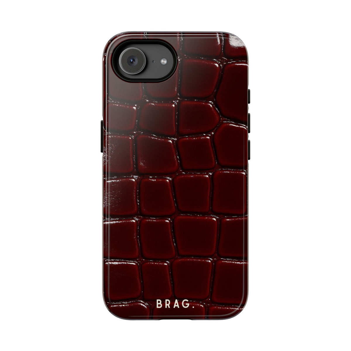 Cherry Leather Tough Phone Case – Shockproof Protective iPhone Cover