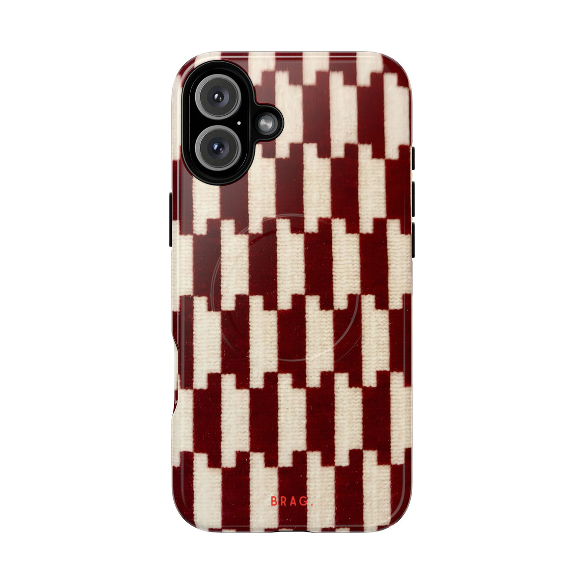 Wine & Cream MagSafe Tough Phone Case — Magnetic Protective Cover