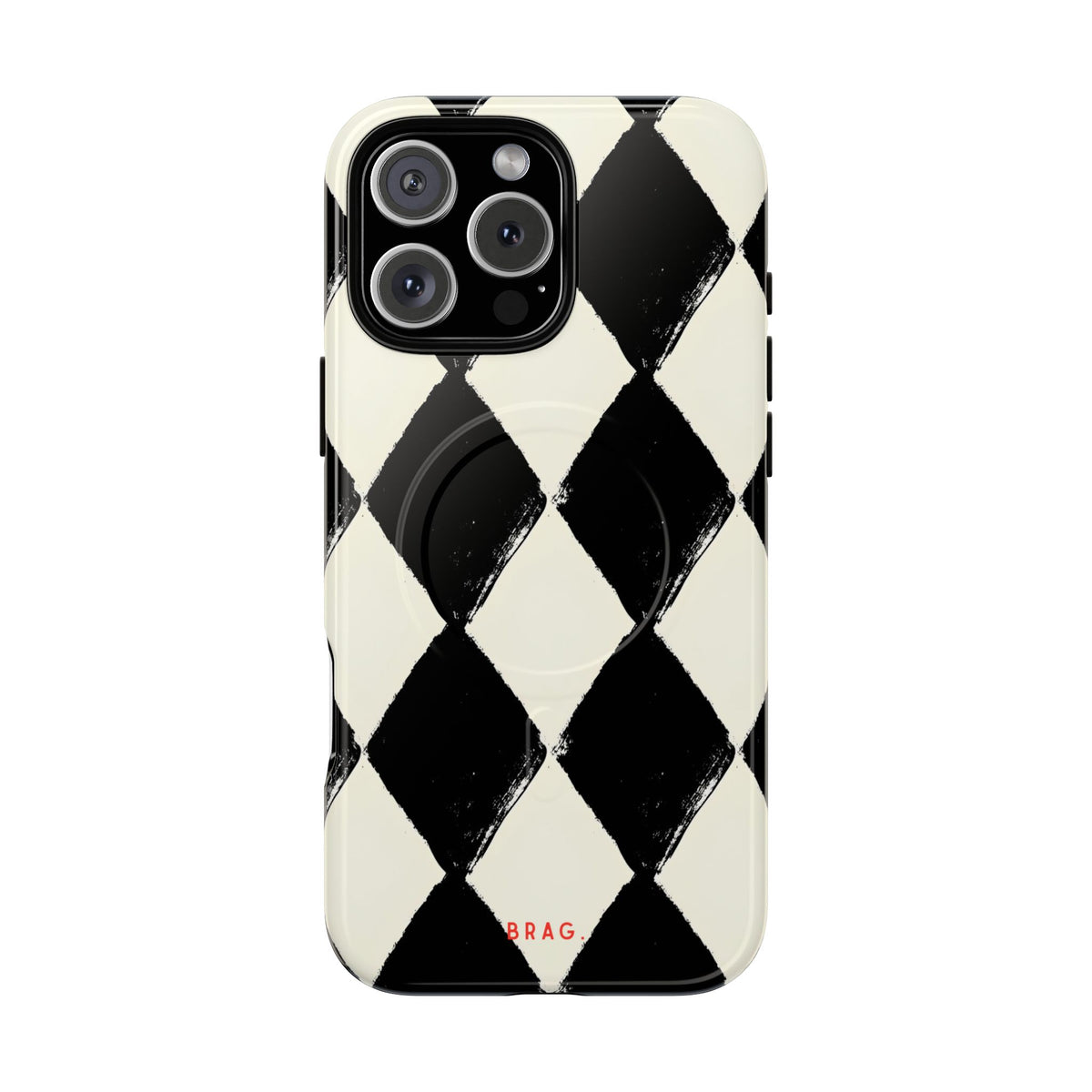 Ivory Harlequin MagSafe Tough Phone Case — Magnetic Protective Cover