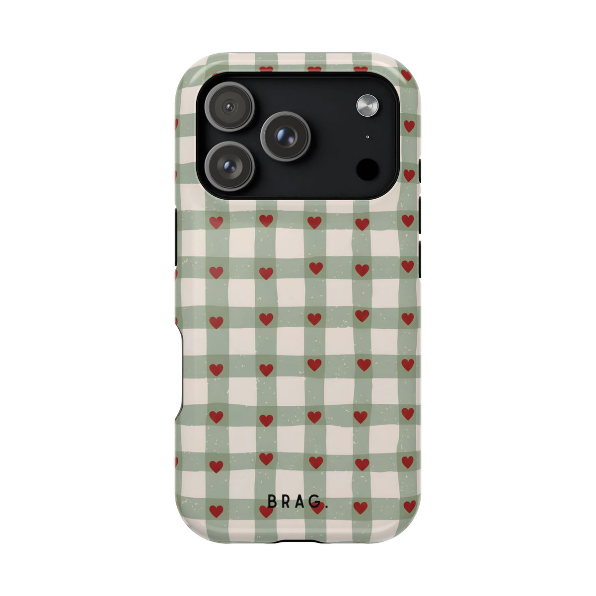 Mint Hearts Magnetic Impact-Resistant Phone Case