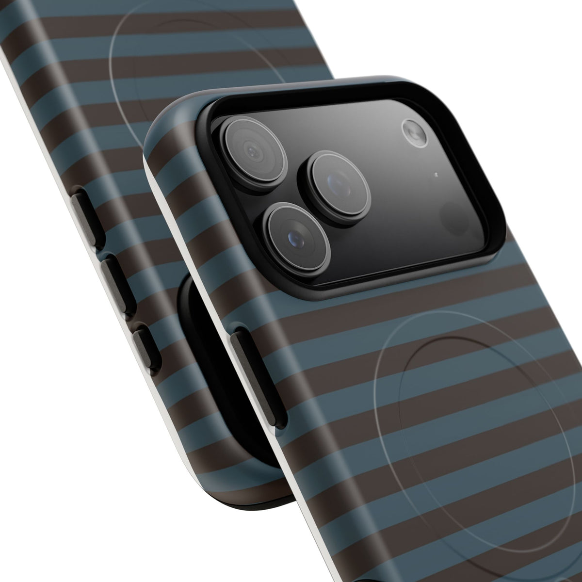 Seaside Stripe MagSafe Tough Phone Case — Magnetic Protective Cover