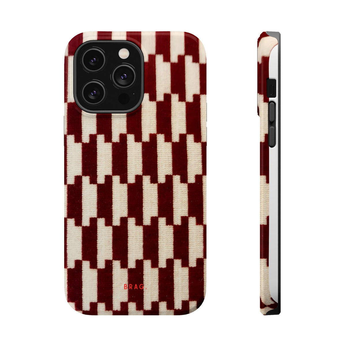 Wine & Cream Magnetic Impact-Resistant Phone Case
