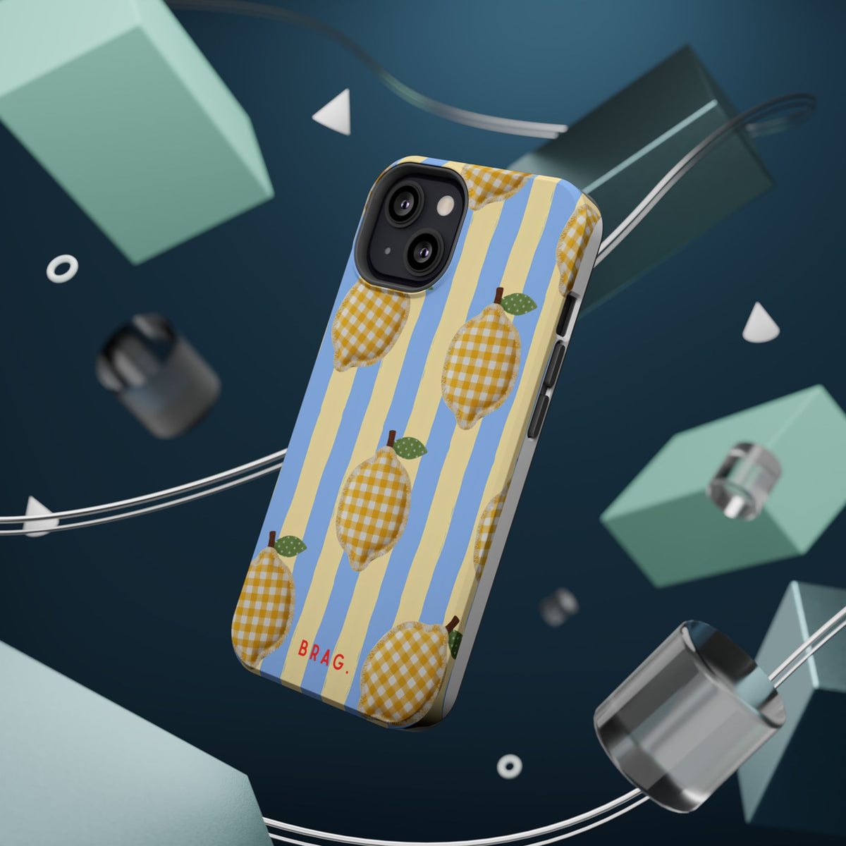 Lemon checks Magnetic Impact-Resistant Phone Case