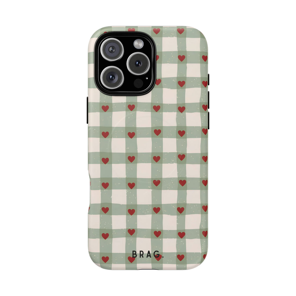 Mint Hearts MagSafe Tough Phone Case — Magnetic Protective Cover