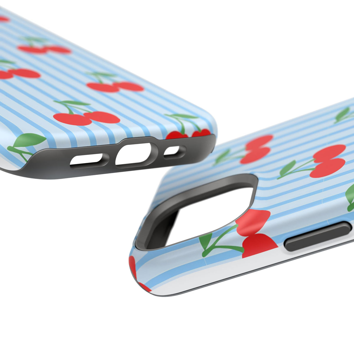 Sunday Market Magnetic Impact Phone Case — Blue Stripe Retro Design