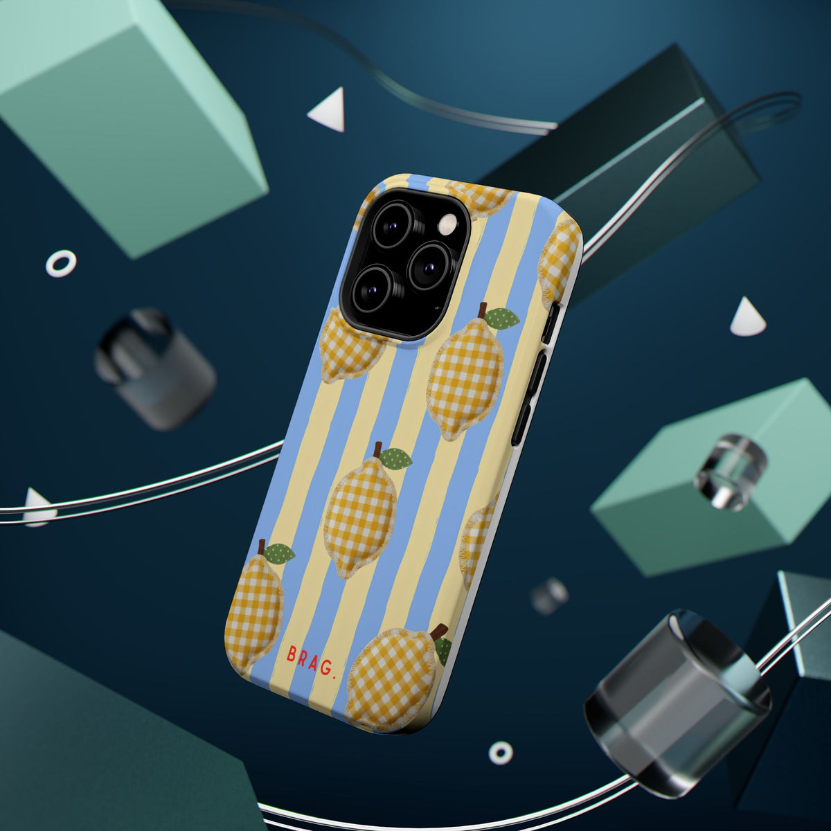 Lemon checks Magnetic Impact-Resistant Phone Case