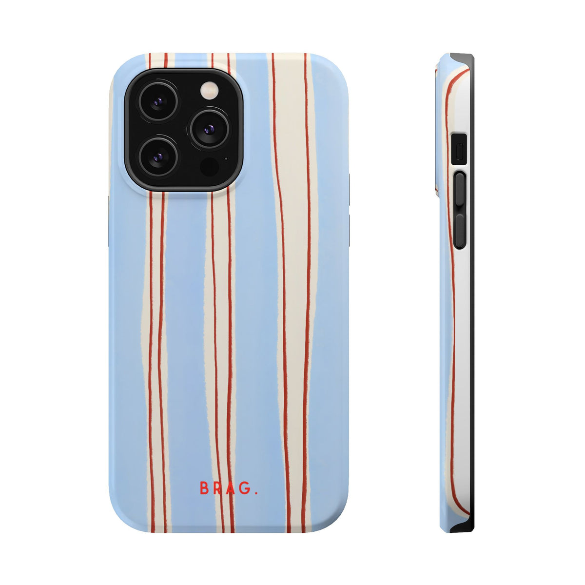 Blue Linen Magnetic Impact-Resistant Phone Case