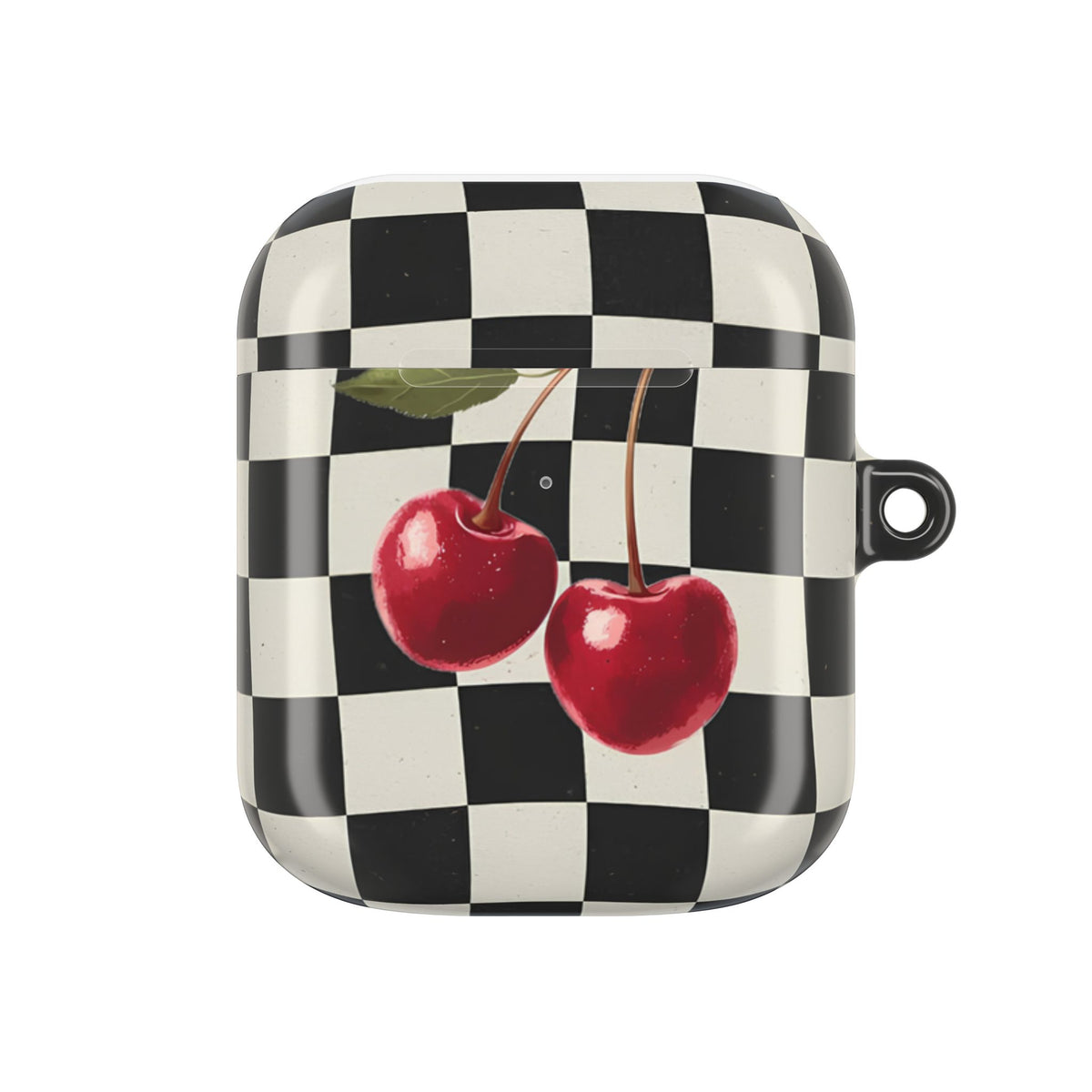 Cherry Check AirPod Case – Slim Protective Charging Case