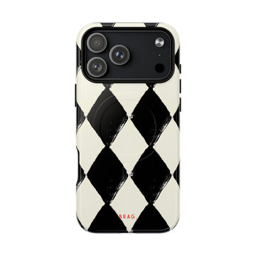 Ivory Harlequin MagSafe Tough Phone Case — Magnetic Protective Cover