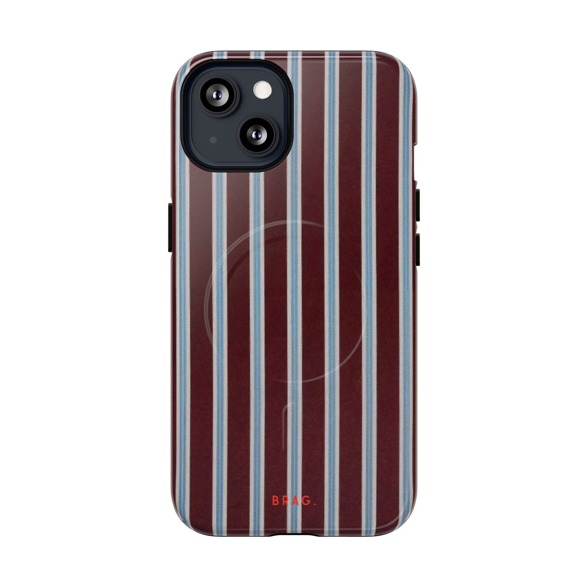 Maroon Lines MagSafe Tough Phone Case — Magnetic Protective Cover