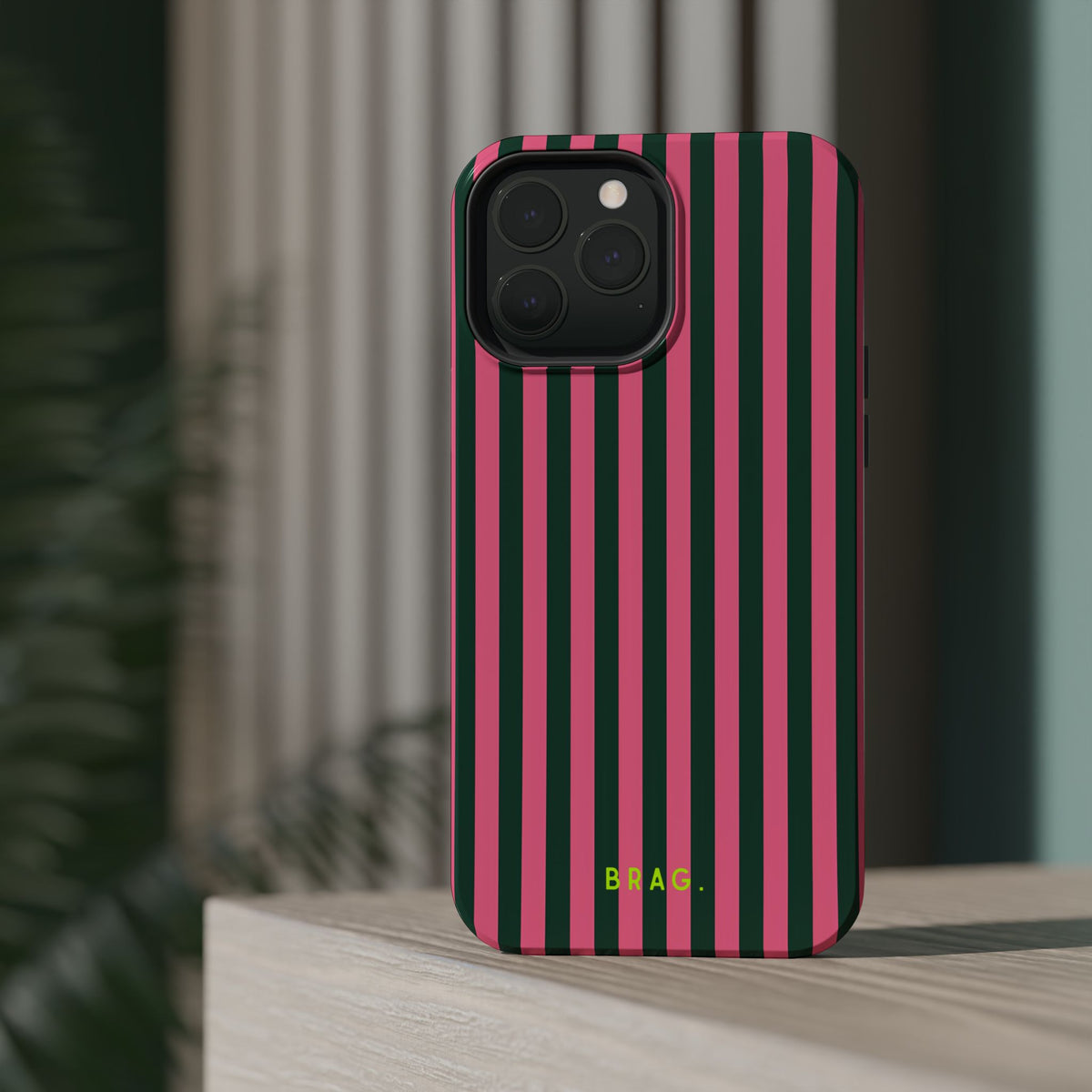 Flamingo Stripe Magnetic Impact-Resistant Phone Case