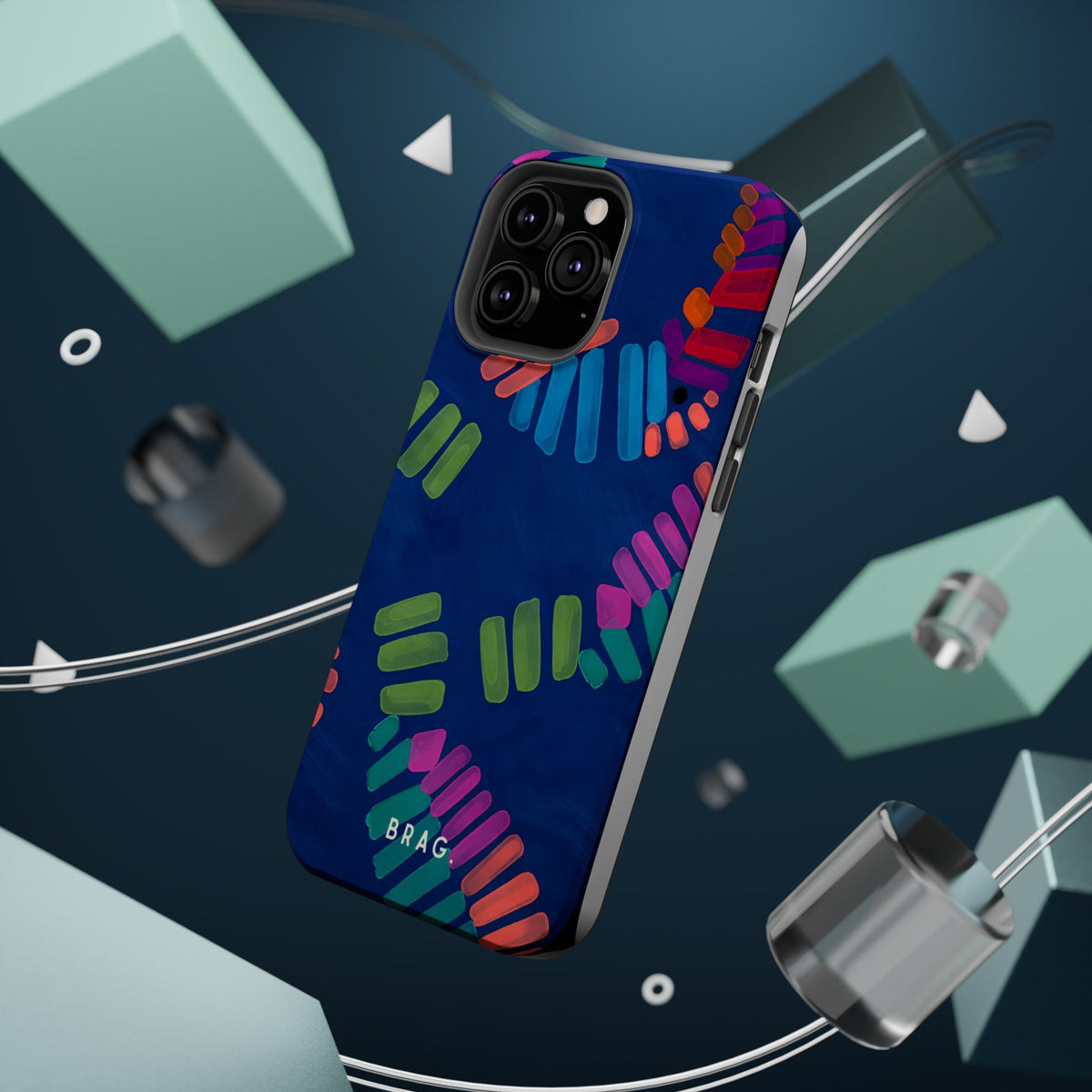 Blue Palm Magnetic Impact-Resistant Phone Case