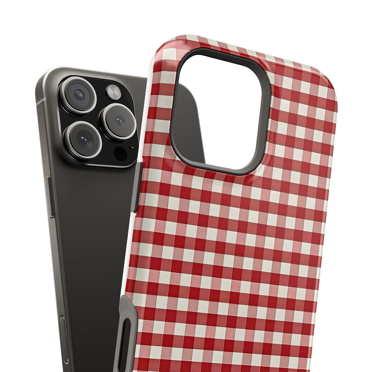 Red Gingham Magnetic Impact-Resistant Phone Case