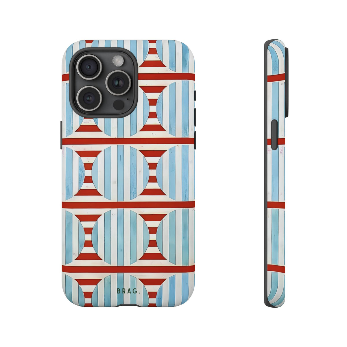 Riviera Stripe Tough Phone Case – Shockproof Protective iPhone Cover