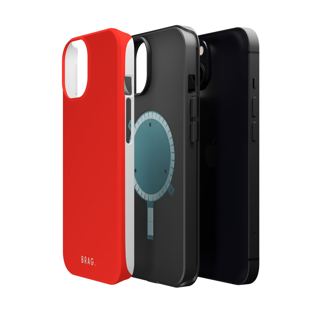 Brag Red Magnetic Impact-Resistant Phone Case