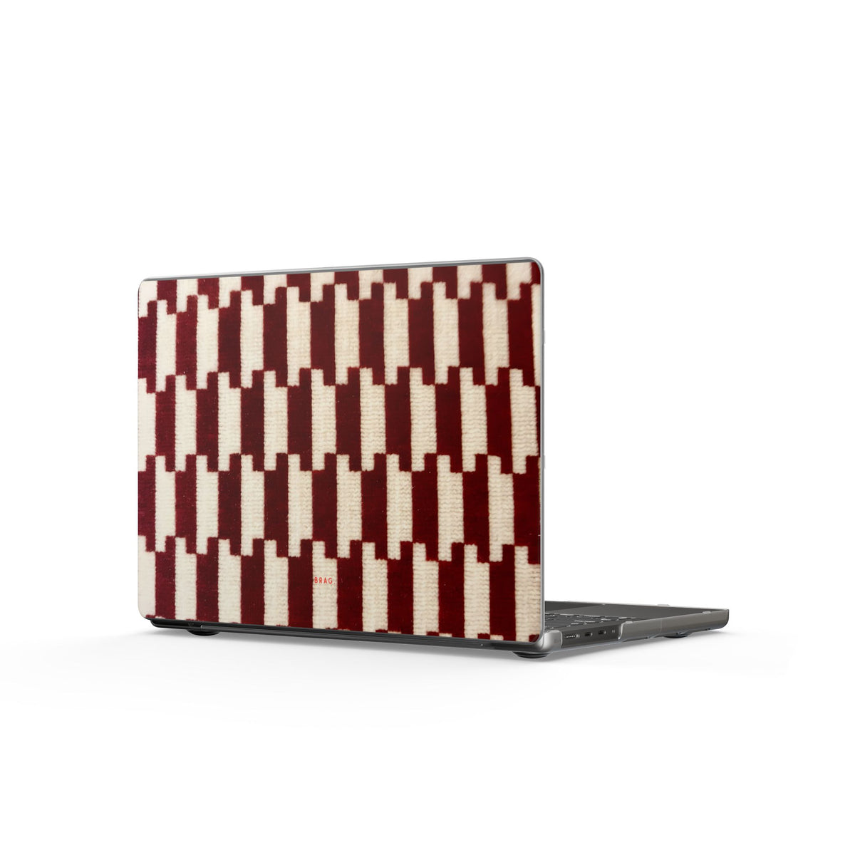 Wine & Cream Matte MacBook Case — Slim Protective Laptop Cover