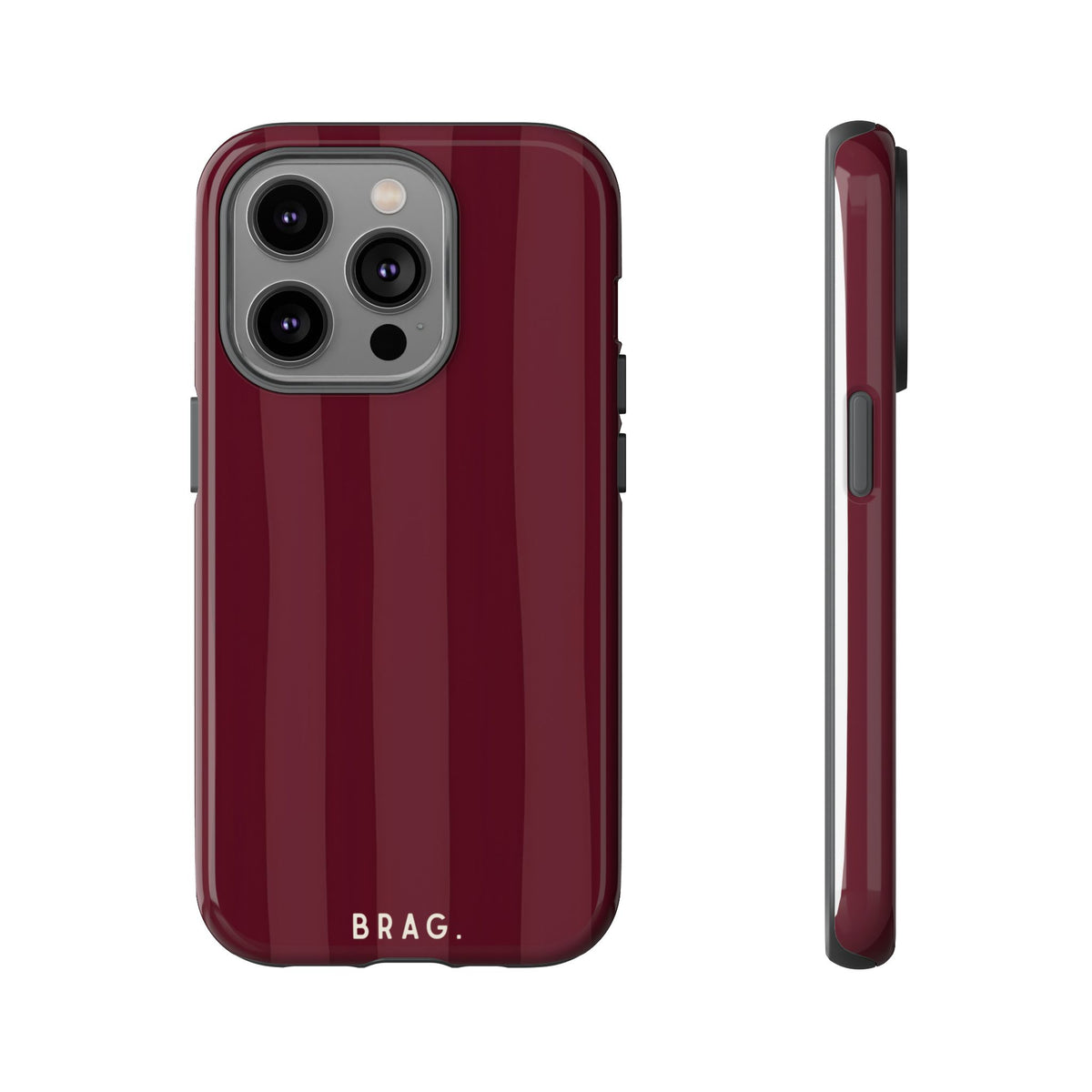 Dark Cherry Tough Phone Case – Shockproof Protective iPhone Cover