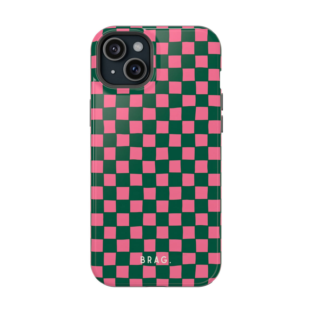 Rasberry Checks Magnetic Impact-Resistant Phone Case