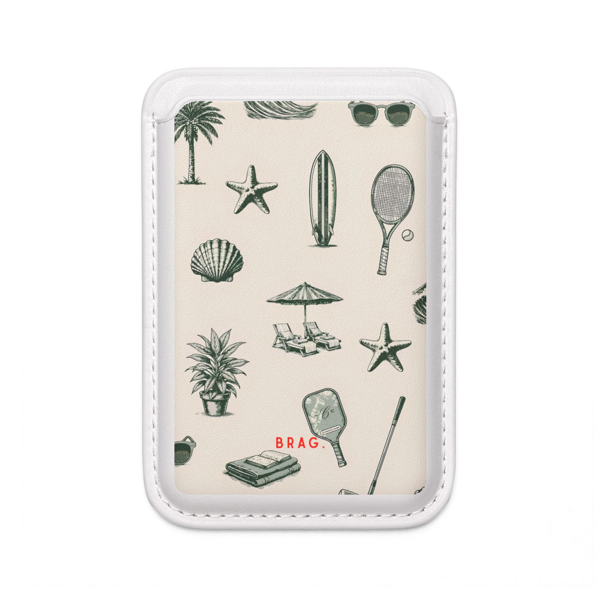 Beach Club MagSafe Vegan Wallet — Slim Phone Card Holder